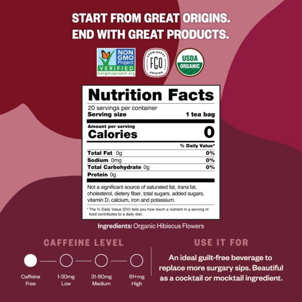 80806d8a-445e-4c9c-bf4c-b744bb4f188f.af4eae04d3a032a124e952cf774423c1.jpeg FGO Hibiscus Tea, Organic, Eco-Conscious Tea Bags (20 Count)