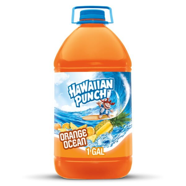 (4 pack) Hawaiian Punch Orange Ocean Juice, 1 Gal, Bottle