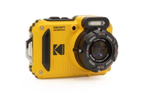 84f2ce12-d121-420b-b168-ade56bf6cf8e.d6ef9b757dd62e39a912e1a16d72a21a.jpeg Kodak PIXPRO Yellow WPZ2 Rugged Camera with 16 MegaPixels, 4x Optical Zoom