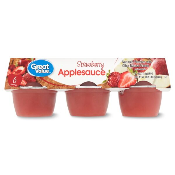 8dd99826-b00e-4dea-a5bd-52e98df5b62f.6dc1798f898eb49f0ee2d8624f9d15a5.jpeg (4 pack) Strawberry Applesauce, 4 oz, 6 Count