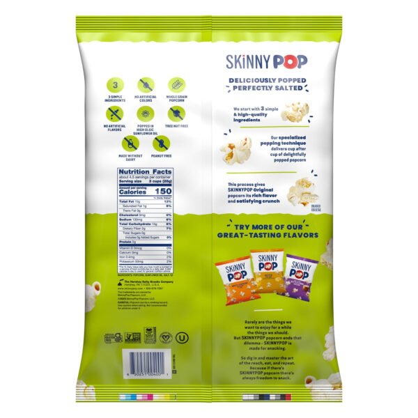 8ee73ebc-bf66-42de-b3a3-c8746bc8475c.dd5f4b891a81bc7ba40fe6e3e8071c78.jpeg SKINNYPOP Original, Gluten Free Popcorn Bag, 4.4 oz