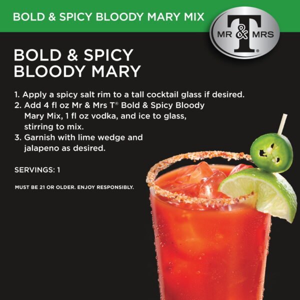 Mr & Mrs T Bold & Spicy Bloody Mary Mix, 1.75 L, Bottle