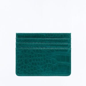 Embossed Croc Faux Leather Card Holder