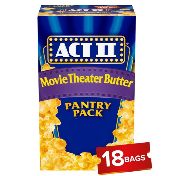 Act-II-Movie-Theater-Butter-Microwave-Popcorn-2-75-oz-18-Count_bb29ea14-b18e-44d3-860c-55e62cc02c3d.3d9fb468ec1cbf1d49f704d4c7423616.jpeg Act II Pantry Pack Movie Theater Butter Microwave Popcorn, 2.75 oz., 18-Count Bags