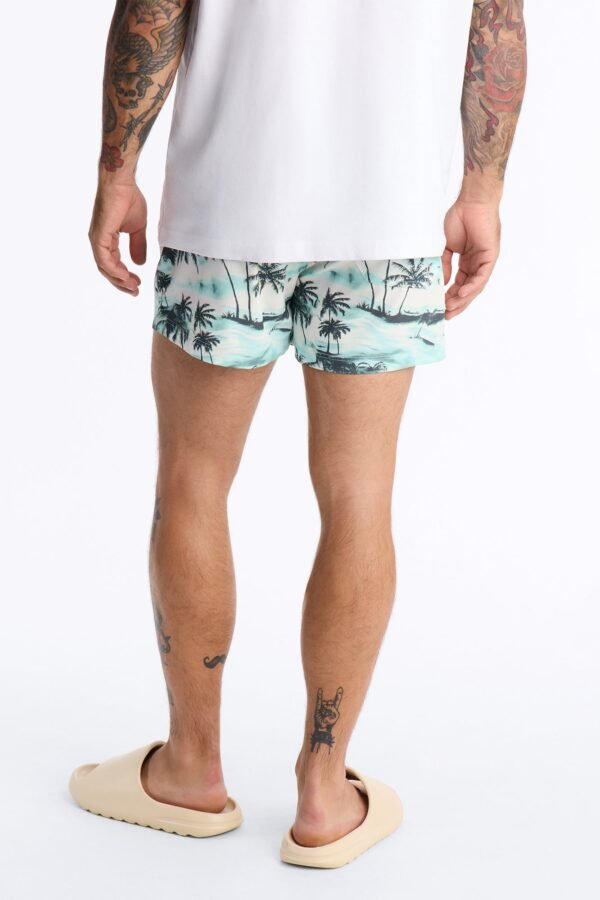 Tropical Palms Swim Trunk 4″