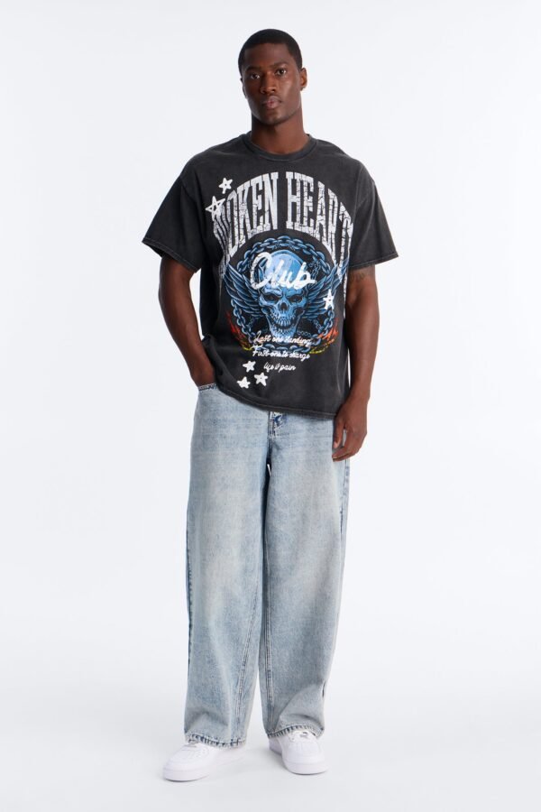 Broken Hearts Club Vintage Oversized Short Sleeve Tee