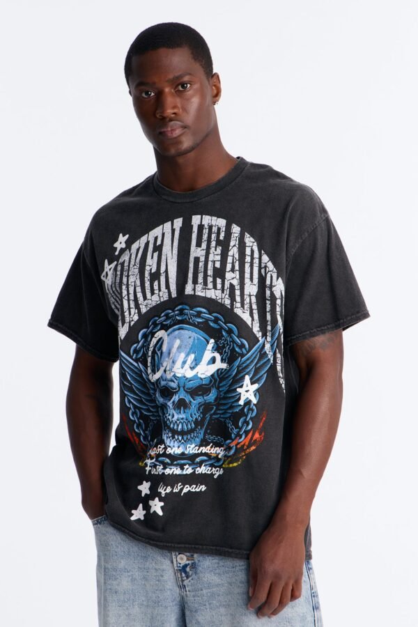 Broken Hearts Club Vintage Oversized Short Sleeve Tee