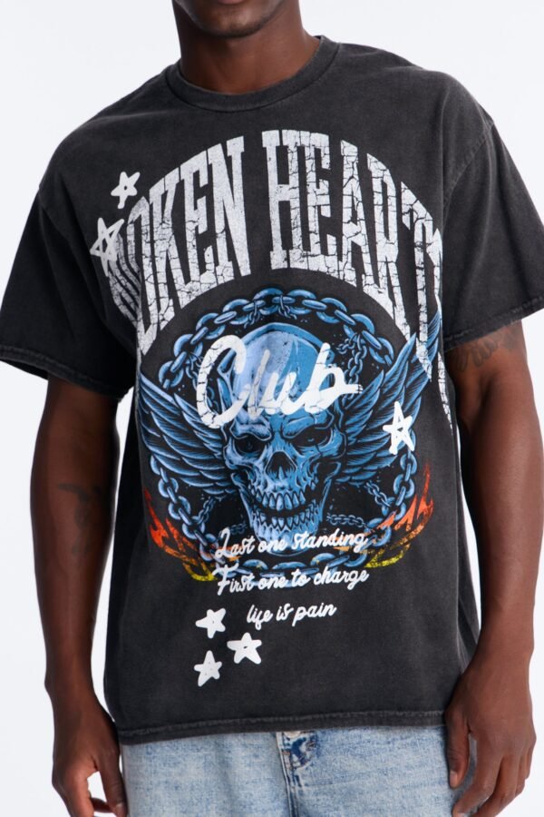 Broken Hearts Club Vintage Oversized Short Sleeve Tee