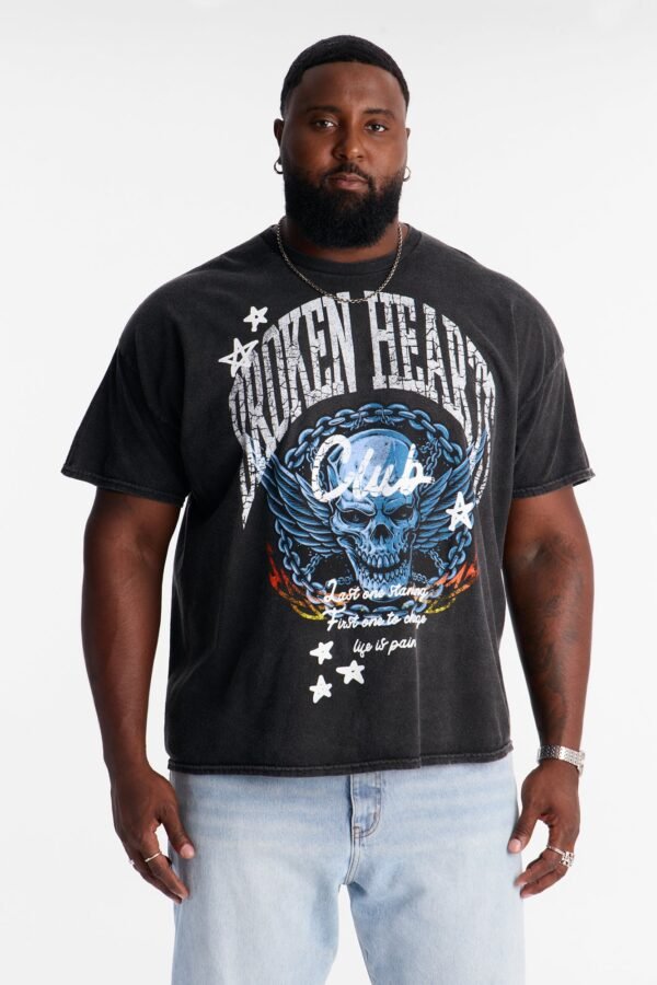 Broken Hearts Club Vintage Oversized Short Sleeve Tee