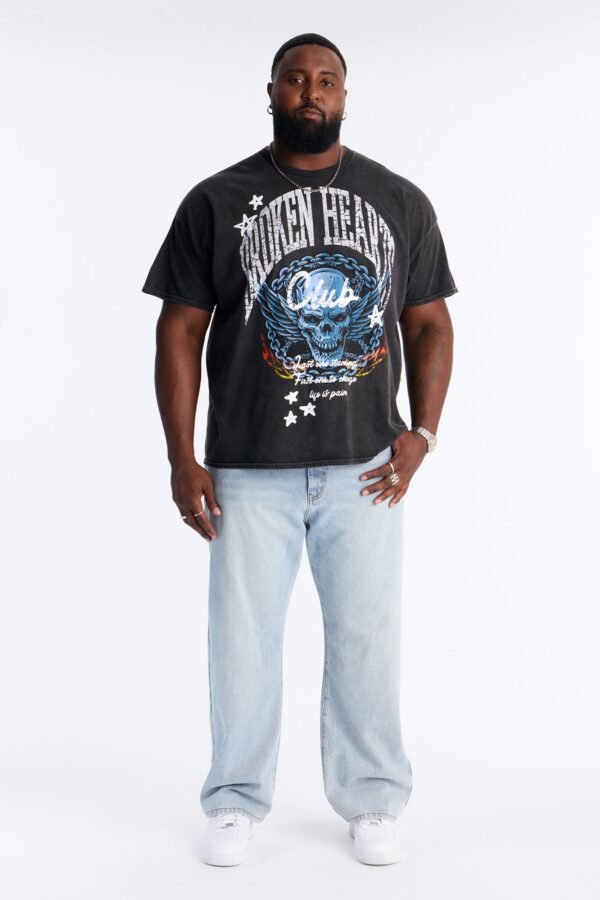 Broken Hearts Club Vintage Oversized Short Sleeve Tee