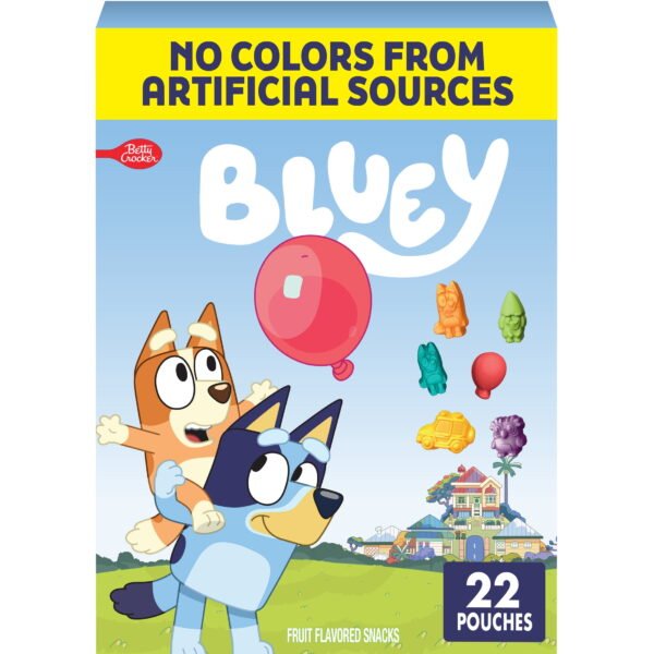 Bluey Fruit Flavored Snacks, Fun Halloween Treats for Kids (22 Pouches)