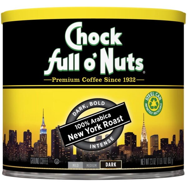 Chock full o'Nuts® New York Roast Dark Roast Ground Coffee Can 23 oz