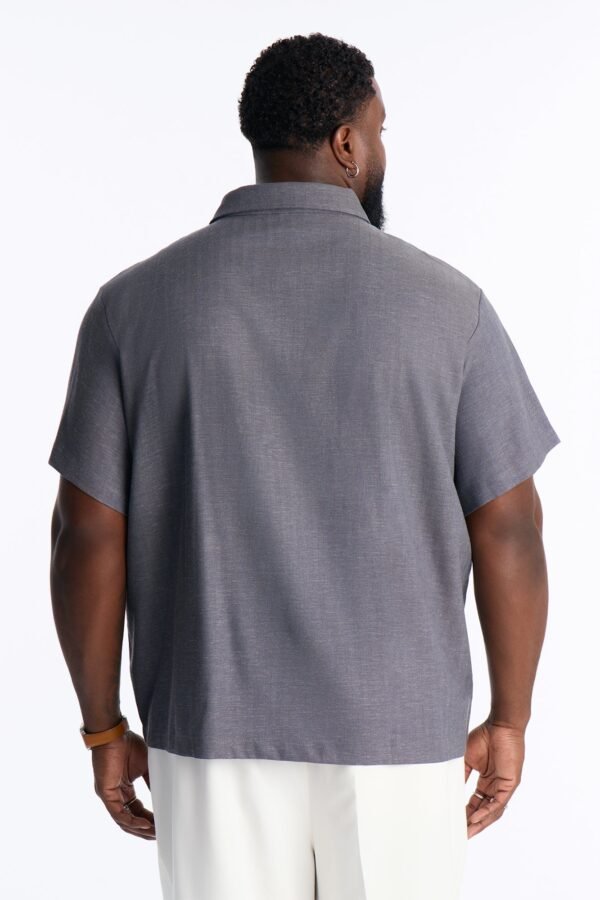 Laurel Linen Quarter Zip Polo