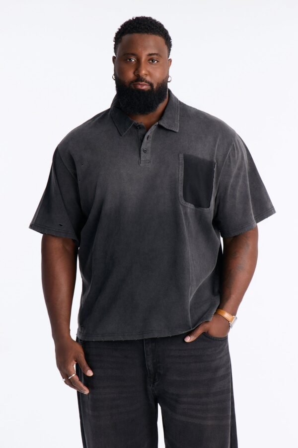 Inverse Pocket Wash Destructed Polo