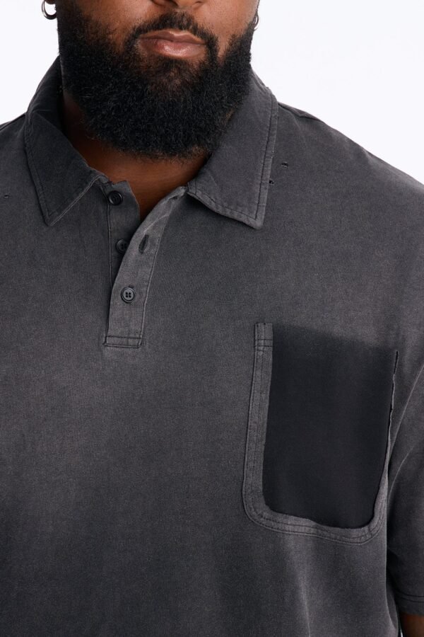 Inverse Pocket Wash Destructed Polo