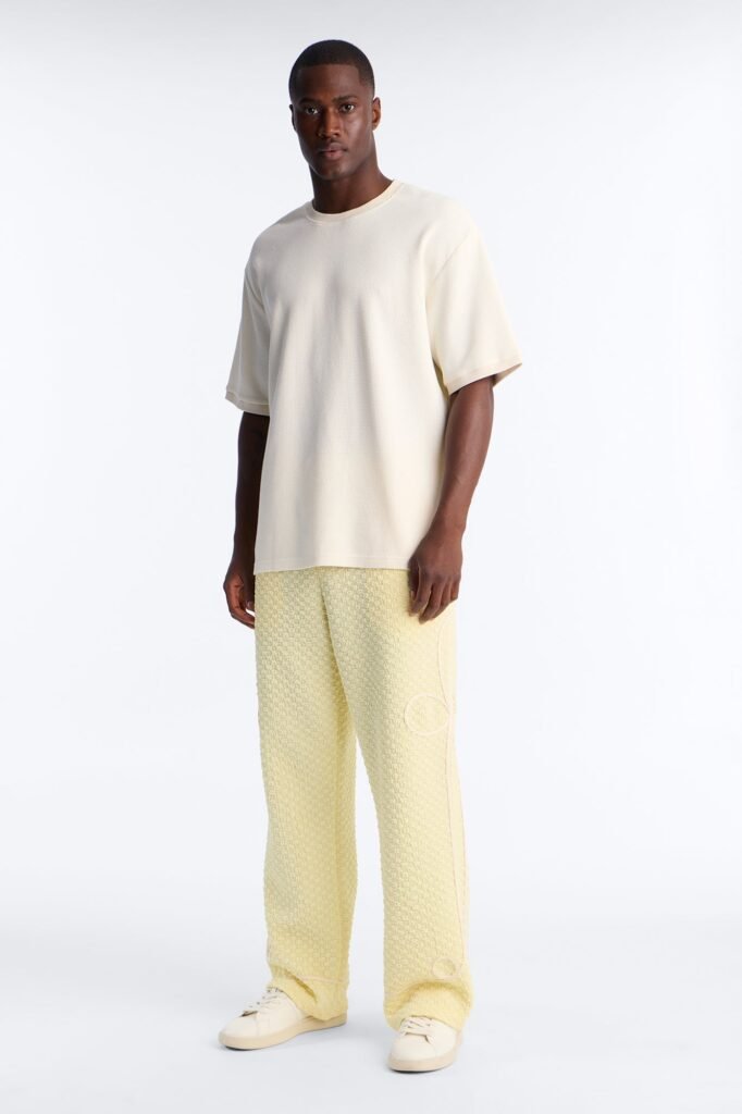 Baggy Soho Weave Applique Textured Pant