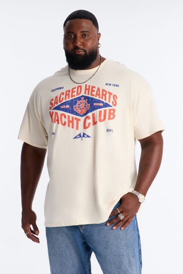 Sacred Hearts Yacht Club Oversized Short Sleeve Tee