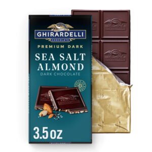 GHIRARDELLI-PREMIUM-DARK-Sea-Salt-Almond-Dark-Chocolate-Candy-Bar-3-5-oz-Bar_98d0a738-292d-4292-b867-cb74e980deca.49948fb23cc49bf03319450c0f70e516.jpeg GHIRARDELLI PREMIUM DARK Sea Salt Almond Dark Chocolate Candy Bar, 3.5 oz Bar