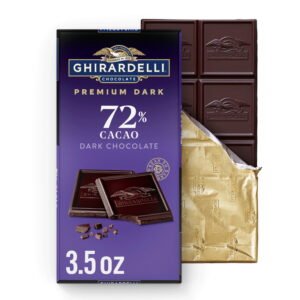 GHIRARDELLI-Premium-Dark-72-Cacao-Dark-Chocolate-Bar-3-5-oz-Bar_d6ec3726-e9f8-4e47-bd20-936c1dfe29dc.fc7851e6d5d660212aa3b904c55a7b06.jpeg GHIRARDELLI Premium Dark 72% Cacao Dark Chocolate Bar, 3.5 oz Bar