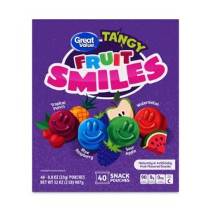 Great-Value-Fruit-Smiles-Snacks-Tangy-Flavor-40-Count_3f0228df-0a6f-4a6c-96cf-8264820d7bc7.6c65357c07c4bfc2f61354ed33f3f7bf.jpeg Fruit Smiles Snacks, Tangy Flavor, 40 Count