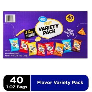 Great-Value-Party-Snack-Chips-Variety-Pack-40-Count-1-oz_65491669-bdf4-4c46-ad67-d487f42020e5.e37ebd802c8473ac6f708b3306b7f8a4.jpeg Party Snack Chips Variety pack, 1 oz, 40 Count