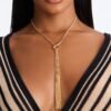 Not Going Anywhere Fringe Lariat Necklace