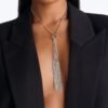 Not Going Anywhere Fringe Lariat Necklace
