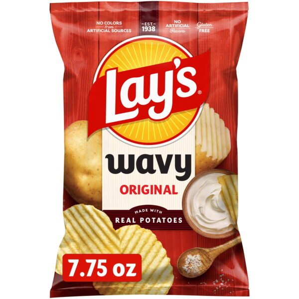 Lay-s-Wavy-Potato-Chips-Original-Flavor-7-75-oz-Bag_47f98ec4-2717-4f3d-ae08-847c9f7f84b4.1c2bc0e87c8d76277a7c9eac0416ad03.jpeg Lay's Wavy Potato Chips, Original Flavor, 7.75 oz Bag