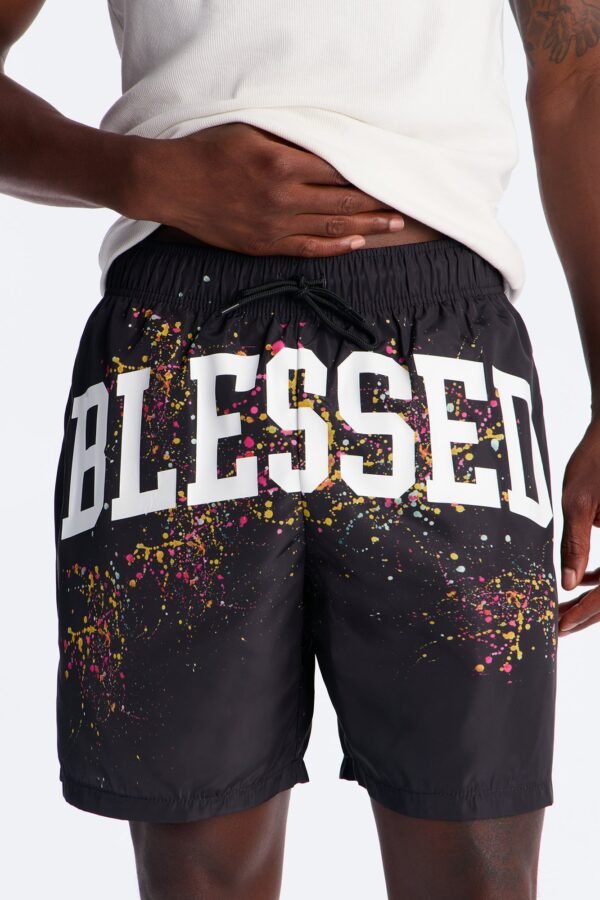 Blessed Splatter Painted Swim Trunk 7″