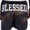 Blessed Splatter Painted Swim Trunk 7″