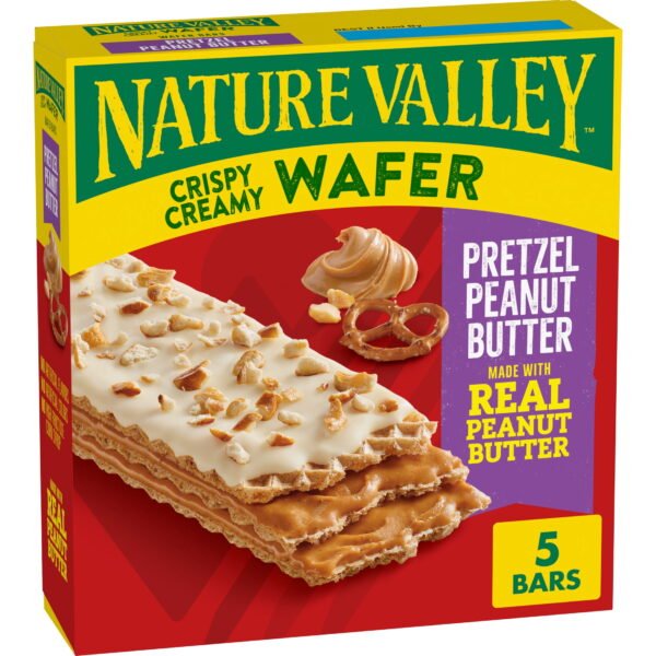 Nature-Valley-Wafer-Bars-Pretzel-Peanut-Butter-5-Bars-6-5-OZ_12b8ece6-9816-4232-8011-c4a08ef0cf1e.f78c02360d8df88301320c2e1d28c0ca.jpeg Nature Valley Crispy Creamy Wafer Bars, Pretzel Peanut Butter, 5 Bars, 6.5 oz