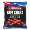 Old Wisconsin Beef Snack Sticks, 7 oz, Fully cooked and Smoked Snack Sticks