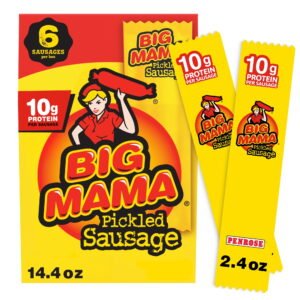 Penrose-Big-Mama-Pickled-Sausages-2-4-oz-6-Pack_69f296f4-f39d-4b1d-b43b-2b048fac717c.454f3f57ceb023054d481a5124543100.jpeg Penrose Big Mama Pickled Sausage, 10g Protein per Sausage, 2.4 oz., 6-Count