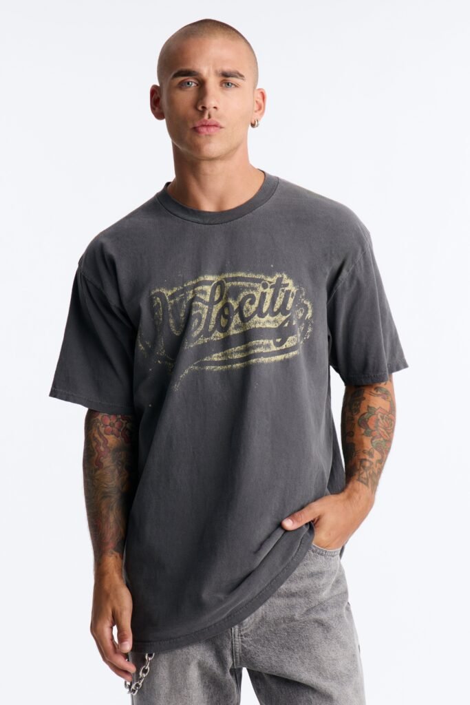 Velocity Vintage Oversized Short Sleeve Tee
