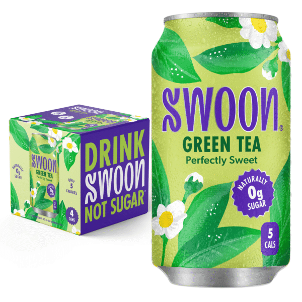 Swoon-Zero-Sugar-Green-Tea-4pk-48oz_ebe54ad7-ca5e-47f7-b20c-3126d73acf81.ad4f24438728afbaf76adcc1928fa214.png Swoon Zero Sugar Perfectly Sweet Green Tea, 5 Calories, Sugar Free, 12 fl oz Can, 4 Pack