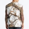 Real Tree Snow Girls Lie Flock Fleece Muscle Tee