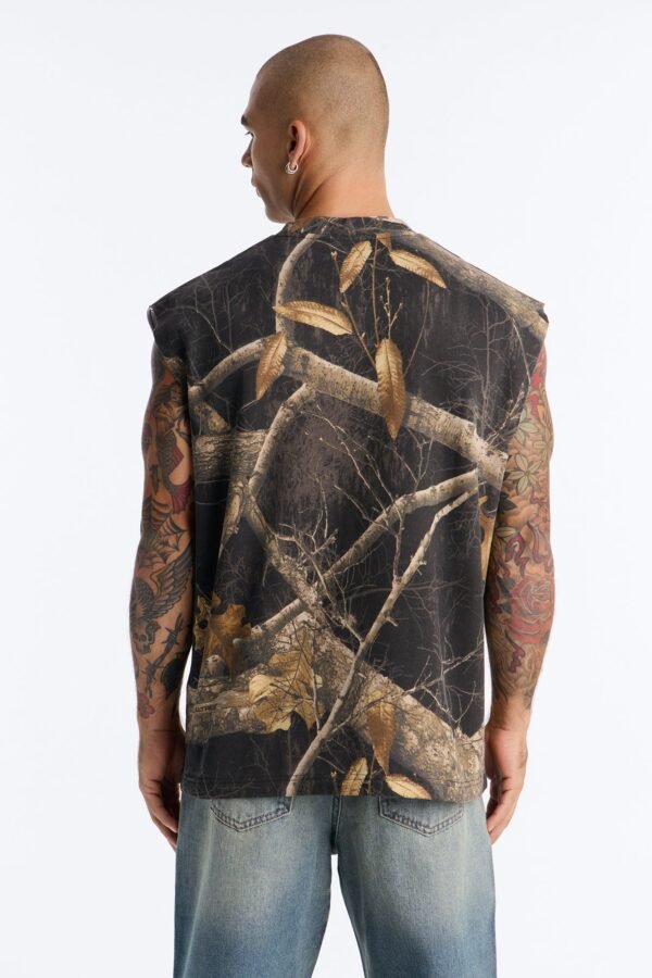 Real Tree Shadow Los Angeles Rhinestone Fleece Muscle Tee