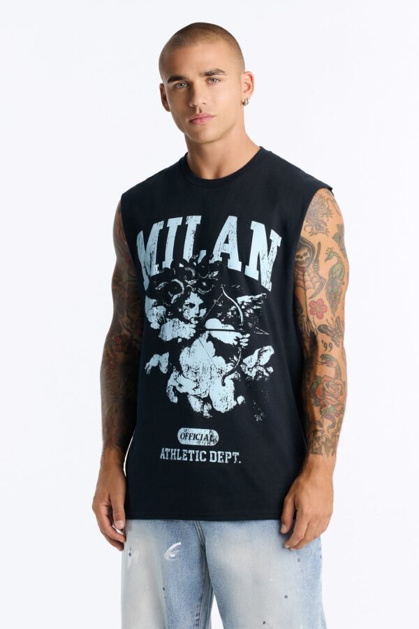 Milan Angel Oversized Muscle Tee