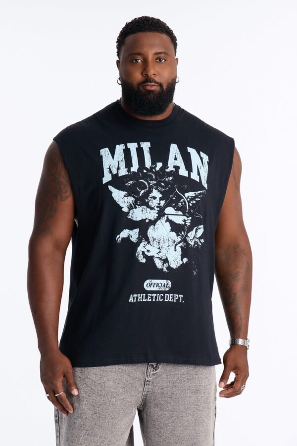 Milan Angel Oversized Muscle Tee