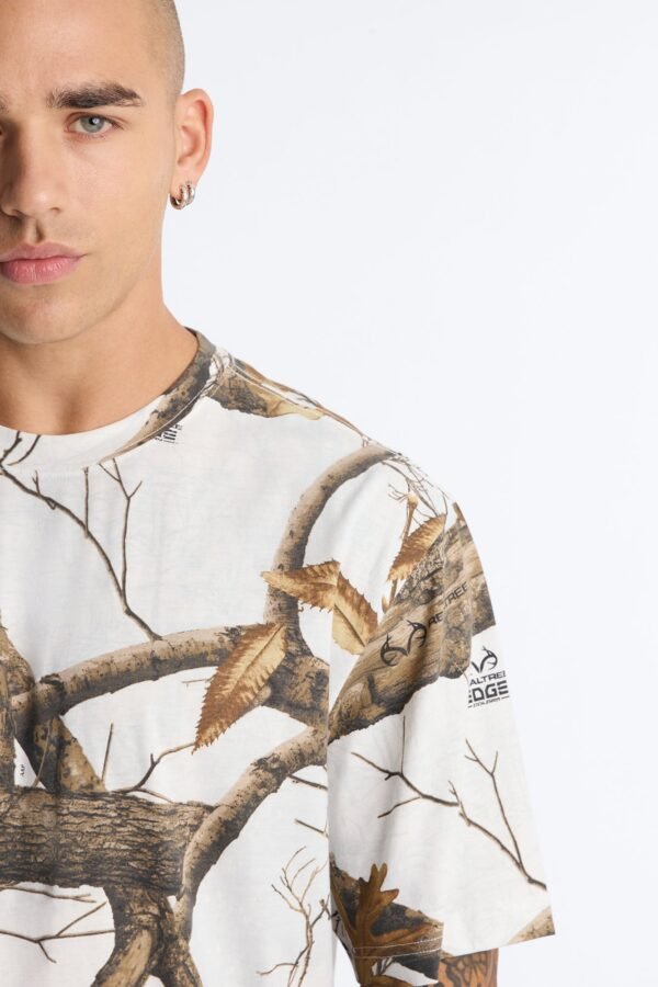 Real Tree Snow Woven Patch Boxy Short Sleeve Tee