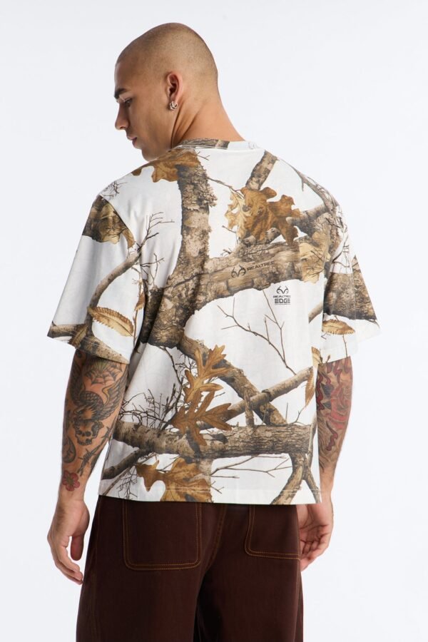 Real Tree Snow Woven Patch Boxy Short Sleeve Tee
