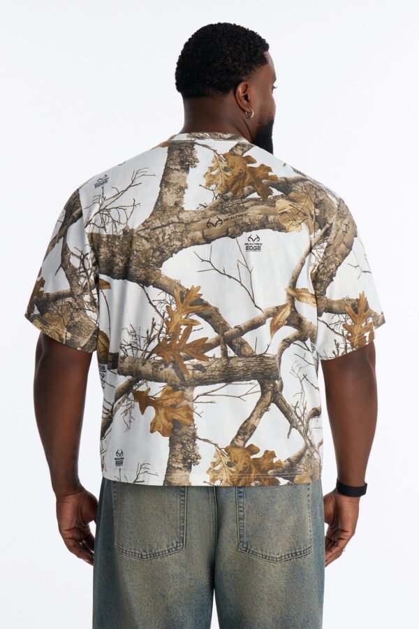 Real Tree Snow Woven Patch Boxy Short Sleeve Tee