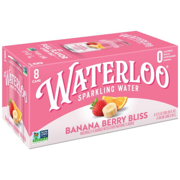 Waterloo-Sparkling-Water-Banana-Berry-Punch-12-fl-oz-8-Pack-Cans_37c1dfed-ddfd-45e0-8d69-aea773d705c6.7cf9672d6e8124131b376ba8cb66f8ba.jpeg Waterloo Sparkling Water, Banana Berry Punch, 12 fl oz, 8 Pack Cans