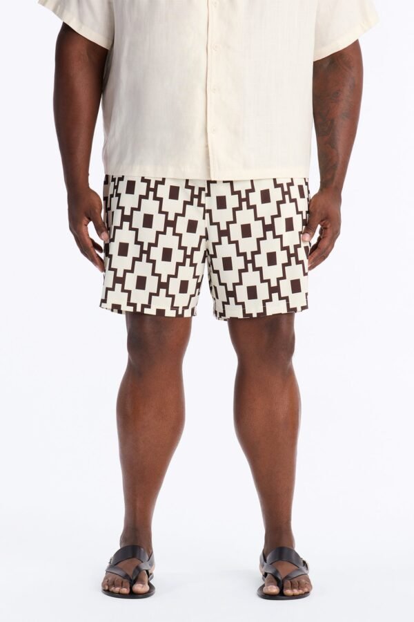 Mosaic Printed Swim Trunk 6″