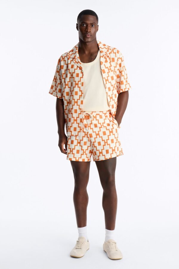 Mosaic Printed Swim Trunk 6″