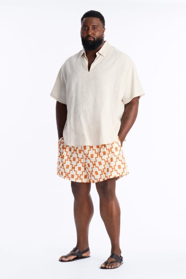 Mosaic Printed Swim Trunk 6″