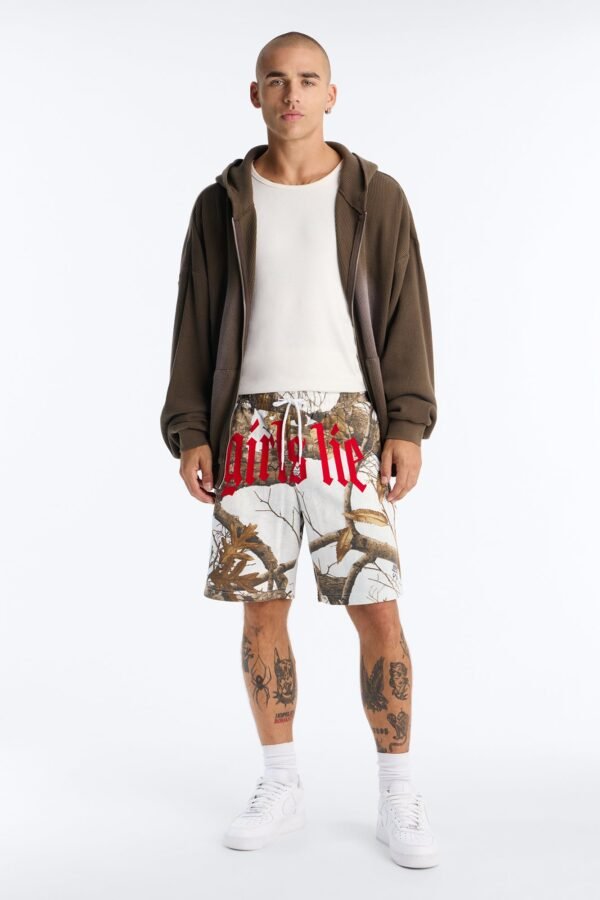 Real Tree Snow Girls Lie Flock Sweatshort