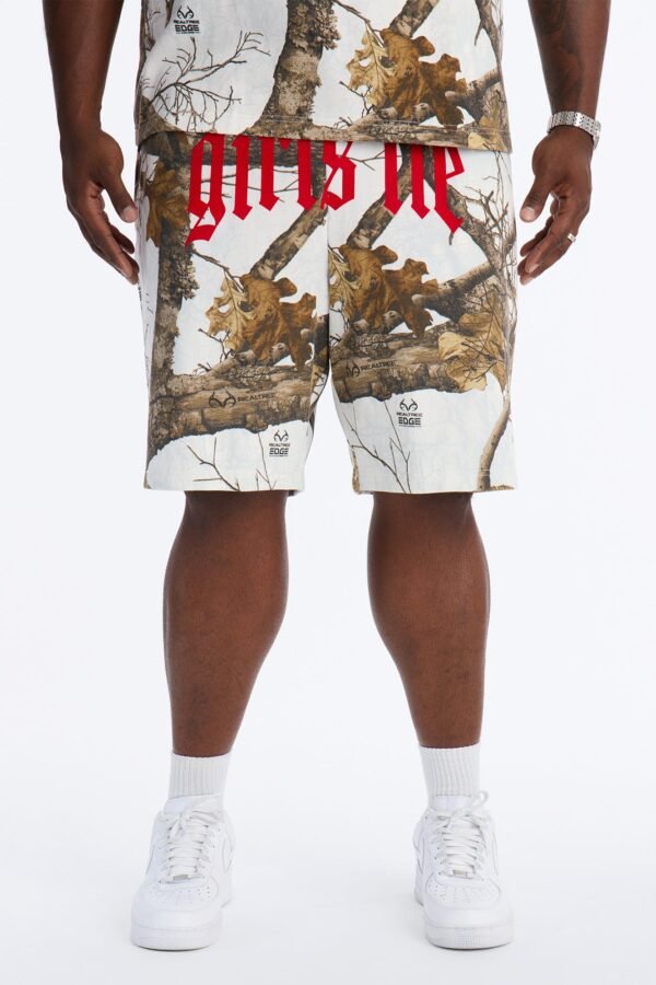 Real Tree Snow Girls Lie Flock Sweatshort