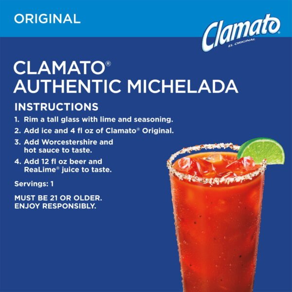 aad1040c-34b2-4299-8f5c-b038d71fc807.993b72485521387b0b8df4502ffa1ccf.jpeg Clamato Original Tomato Cocktail Mixer, 32 fl oz, Bottle