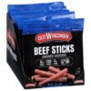 Old Wisconsin Beef Snack Sticks, 7 oz, Fully cooked and Smoked Snack Sticks